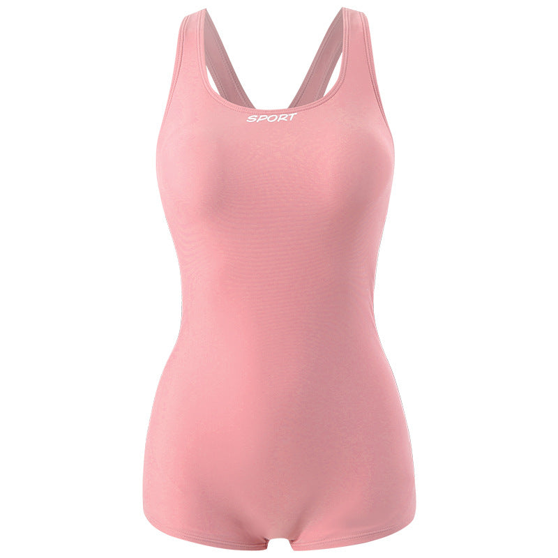 Swimsuit Women's Professional Swimming Pool Special Racing 2025 New Large Size Fat Girl One-Piece Boxer Briefs Swimsuit
