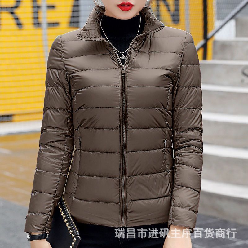 2024 autumn and winter new high-end autumn and winter cotton-padded jacket women's solid color plus size thick warm fashion jacket coat