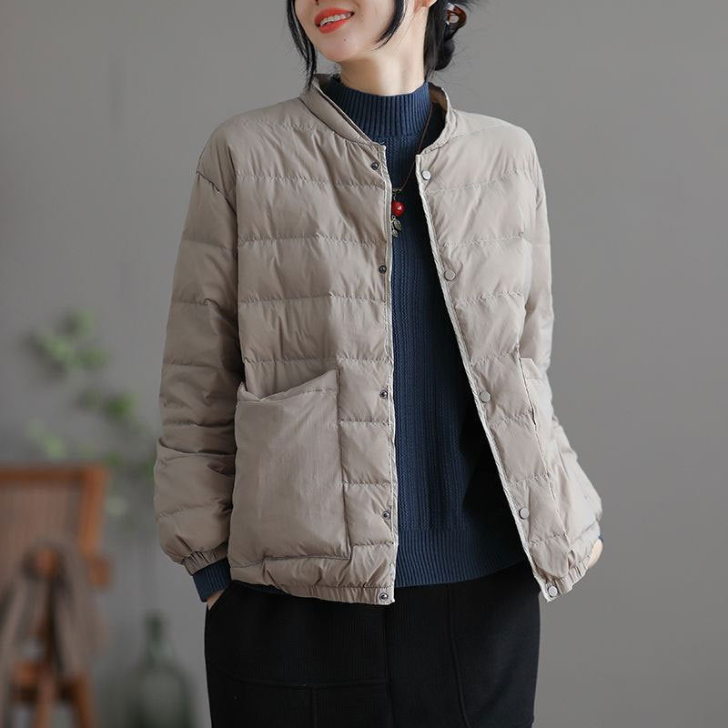 Thickened Warm down Cotton Jacket for Women 2026 Autumn and Winter Solid Color Versatile Casual Cotton Coat Casual Fashion