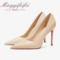 Sheepskin 2026 Spring Women's Single Shoes with Small High Heels, Red Soles, High-End Patent Leather, New Pointed-Toe Professional High Heels Wholesale