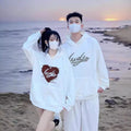 High-End Style Long-Sleeve Hooded Sweatshirt for Men and Women, Trendy Couple's Outfit for Autumn and Winter, with Added Fleece, Fashionable Brand Class Uniform