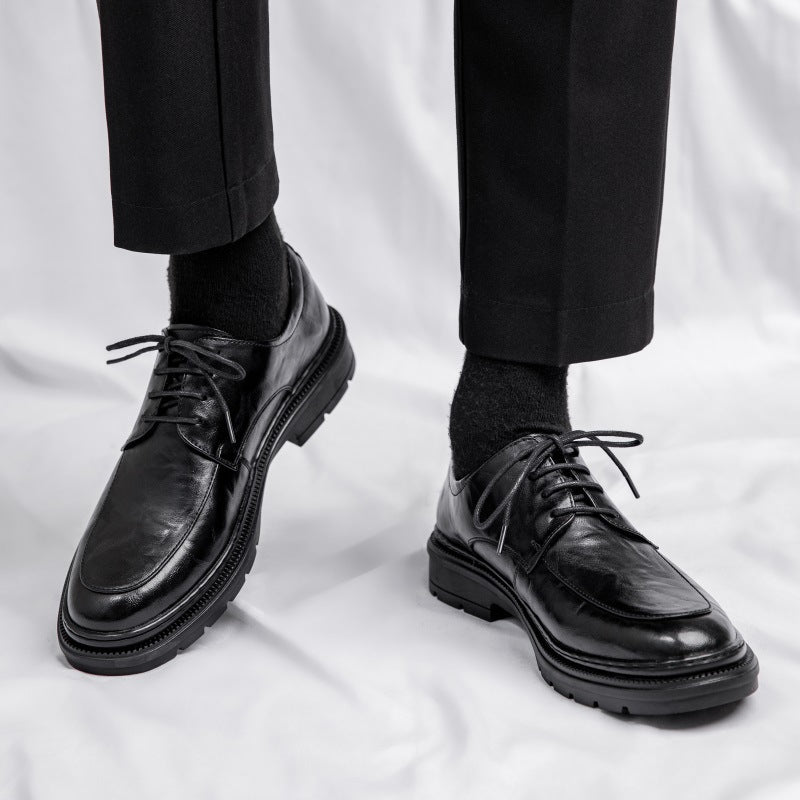 2023 New Men's Leather Shoes Business Formal Casual Men's Shoes Breathable British Men's Trendy Shoes 6096