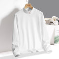 Half-High Collar Thermal Sweatshirt Solid Color Pullover Thick Long-Sleeve T-Shirt High-Neck Base Shirt Men's Versatile Inner Wear Men's Sweatshirt
