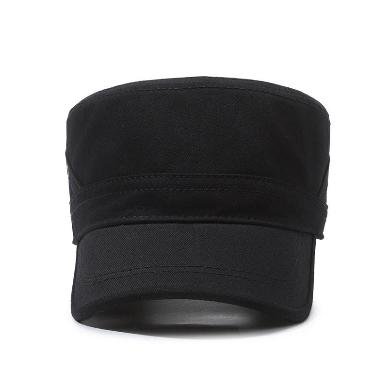 Hat Men's Single Hat Flat Top Hat Single Hat Men's Middle-aged Sun Hat Spring and Autumn Sun Hat Men's Casual Hat