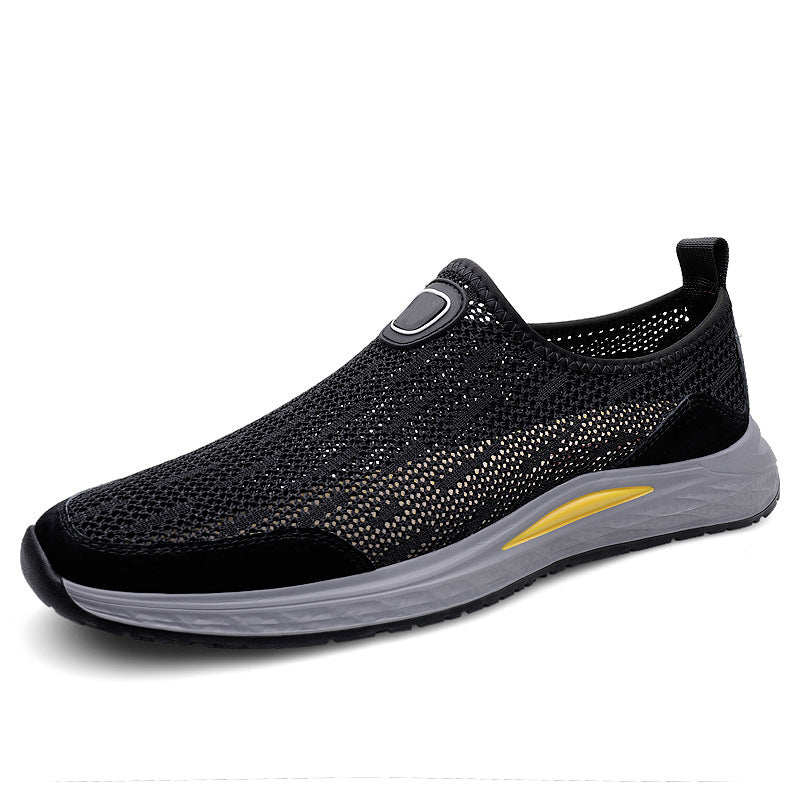 Lightweight One-piece Mesh Running Shoes Men's Summer New Flying Weaving Autumn Breathable Sneakers Men's Shoes