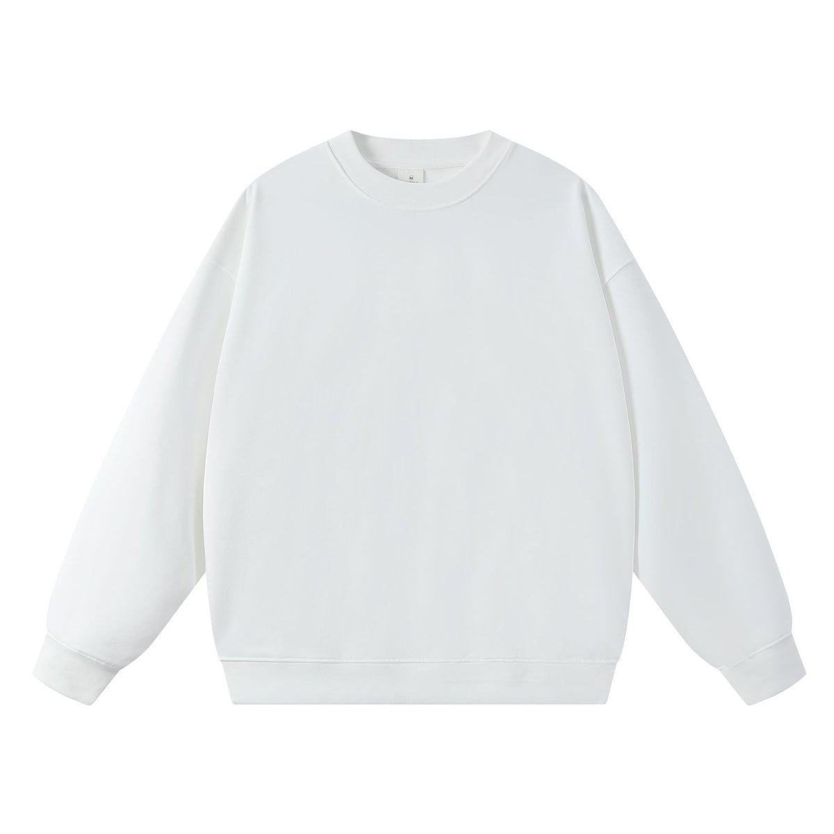 Trendy Brand Heavyweight 400g Terry Crewneck Sweatshirt Couple Pullover Autumn and Winter Thickened Coat Solid Color Loose Unisex Top