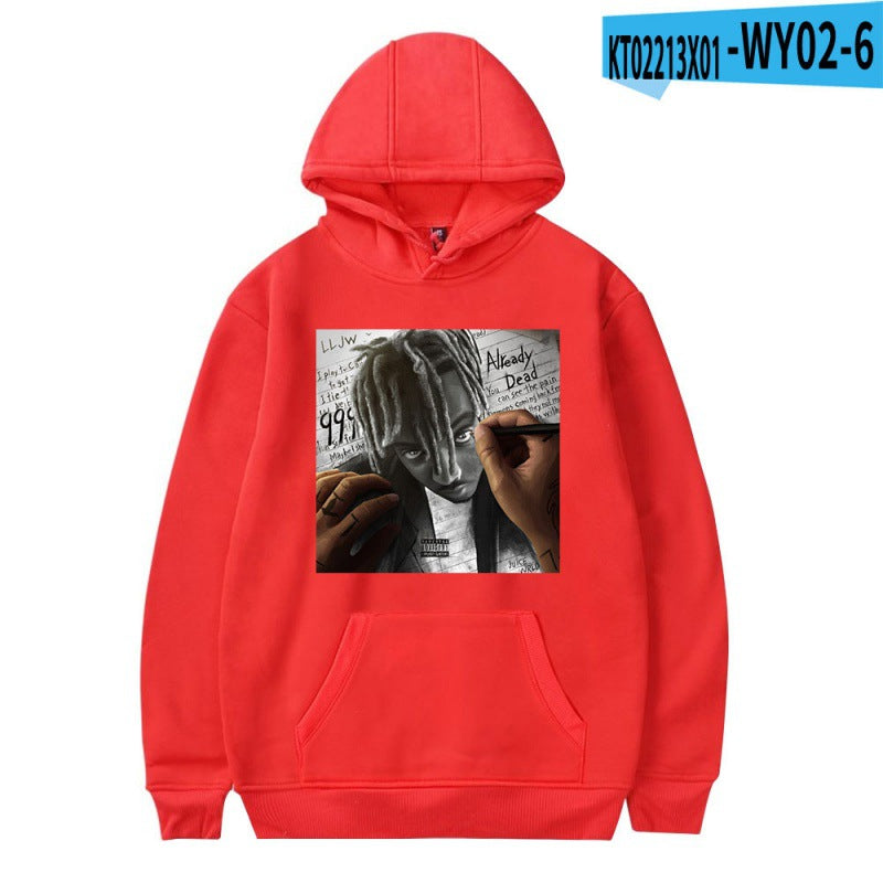 [Cross Border Code] Hot Print Juice WRLD Black Hoodies Men Hoodie