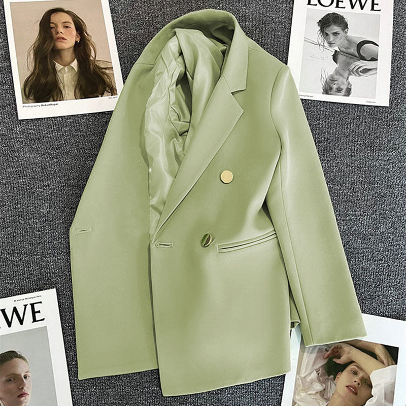 Green Small Blazer for Women 2025 Spring New Style Slimming Internet Celebrity Street Top Trendy Women