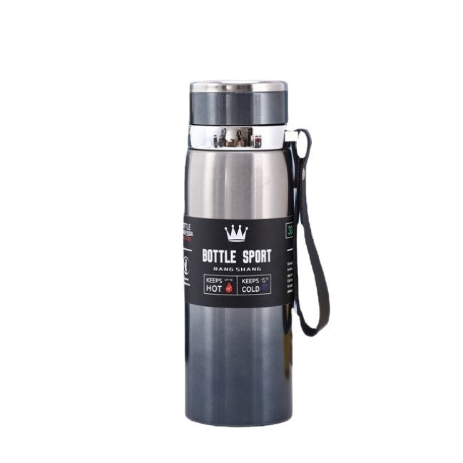 Large-Capacity Sling Pot 316 Stainless Steel Thermos Cup Outdoor Sports Rope Portable Travel Pot Car Water Cup