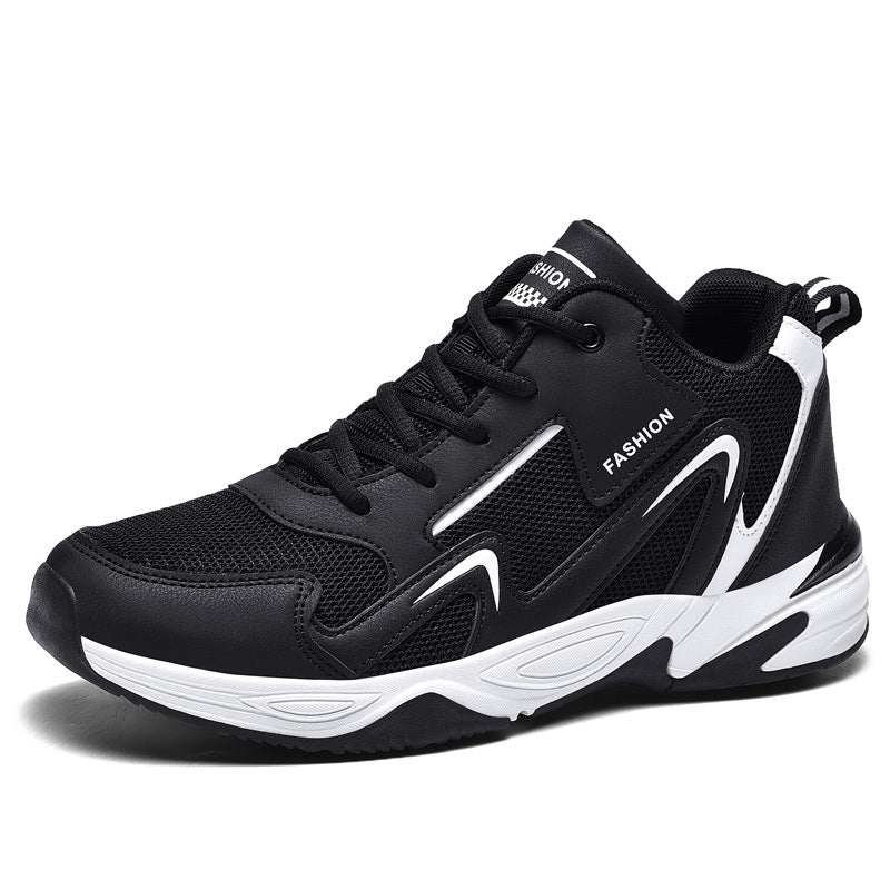Breathable Mesh Sneakers Trendy Men's Shoes Size 47-48 Dad Shoes White Versatile Men's Sneakers