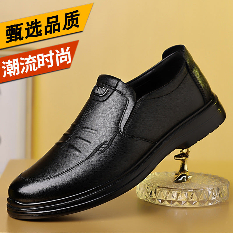 Men's Leather Shoes Trendy 2026 New Versatile Casual Shoes for Middle-Aged and Elderly Men, Dad Shoes, Business Formal Shoes