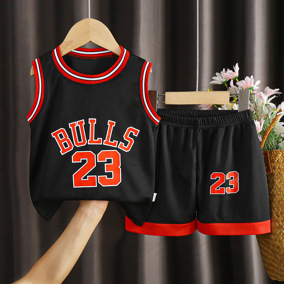 Children's short-sleeved ball suit boys sportswear girls quick-drying breathable shorts big children's children's clothing wholesale