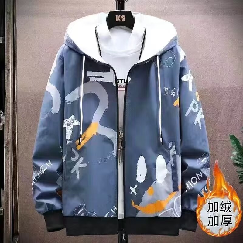 Korean-style New Hoodie Hong Kong-style Loose Simple Hooded Hoodie Cardigan Men's and Women's Fashionable Handsome All-match Jacket