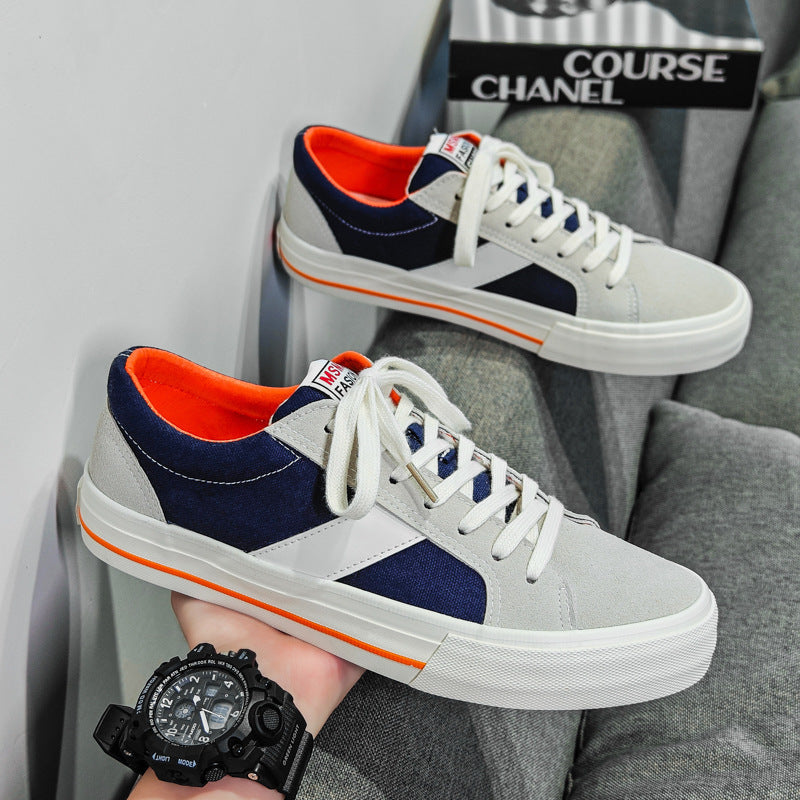 Spring and Autumn Retro Couple's Sneakers New Breathable Canvas Shoes Men's Trendy Casual Shoes Men's Skateboard Shoes Men's - Clear