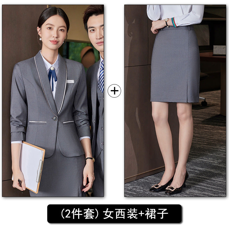 Professional Vest Suit Suit Female Property Jewelry Hotel Ktv Front Desk Receptionist Beautician Work Clothes