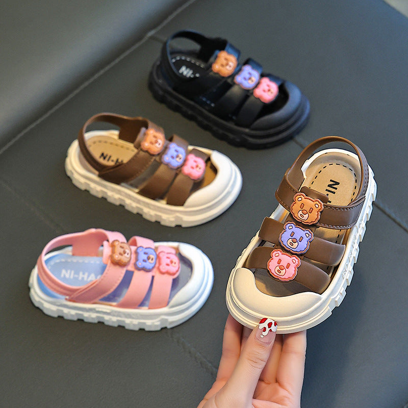 2025 New Children's Sandals Summer Indoor and Outdoor Non-slip Girls' Sandals Soft Sole Boys Zhongda Children's Sandals