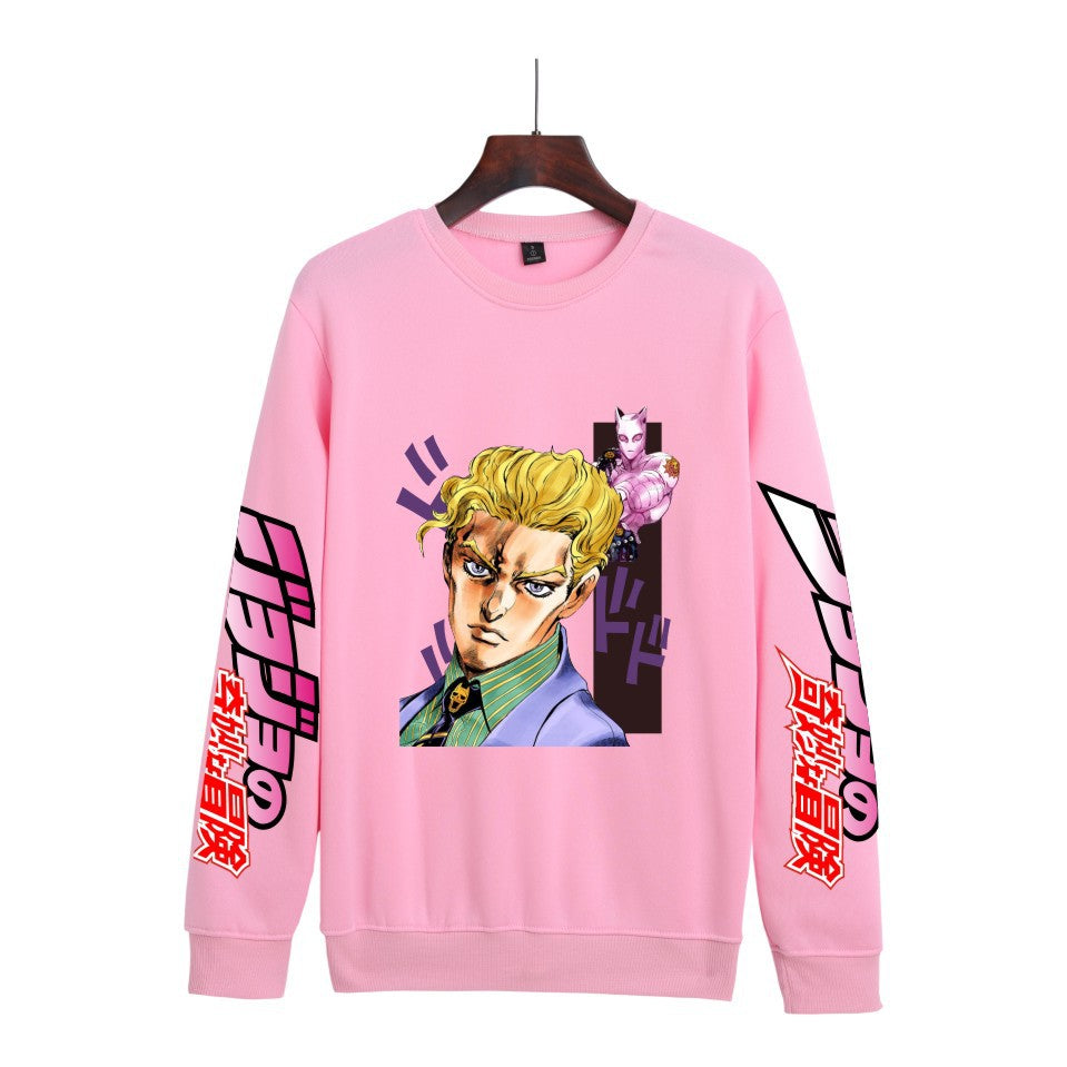 Cross-border Hot Hoodie JOJO's Wonderful Adventure Popular Printing Casual Men's and Women's Round Neck Sweater Autumn and Winter Fashion Spot