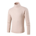 Foreign Trade 2024 New Men's Turtleneck Sweater Men's Autumn and Winter Simple Twist Knitted Shirt Inner Base Shirt Men's Top