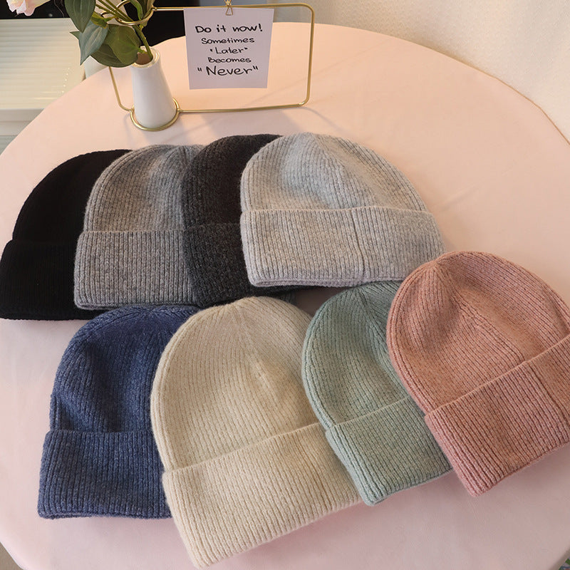 New Autumn and Winter Wool Women's Hats, Winter Warm Woolen Hats, Versatile Cold Hats, Knitted Hats, Wholesale Cross-Border