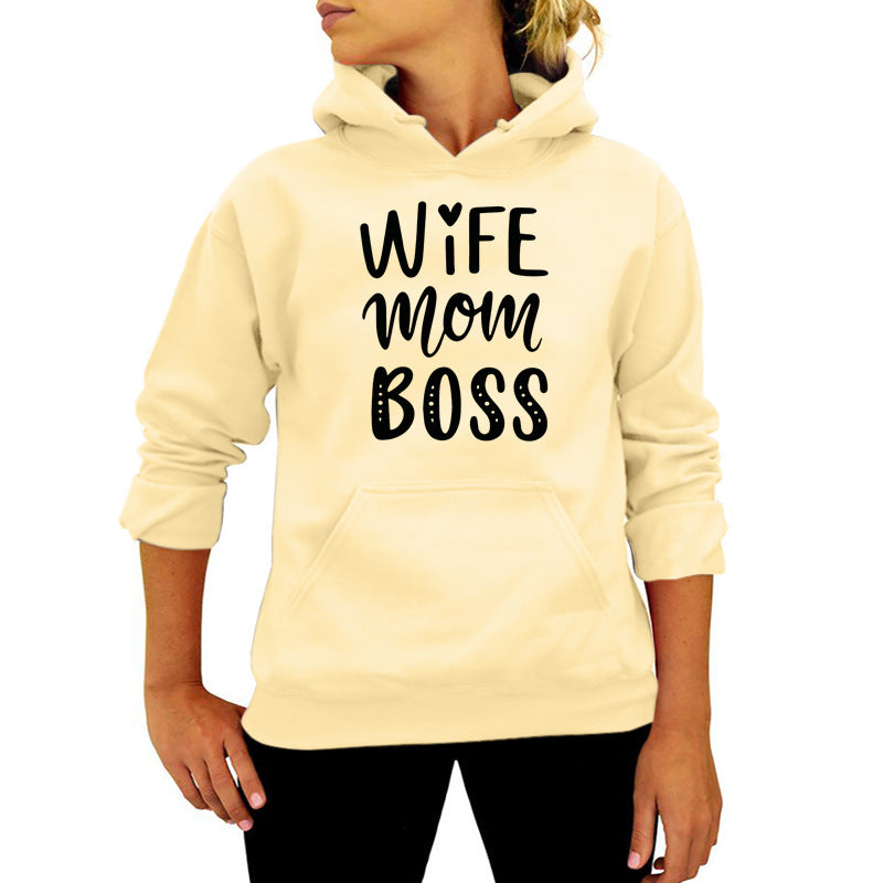 Amazon AliExpress ebay cross-border wife mom printed hooded vests autumn and winter European and American women's