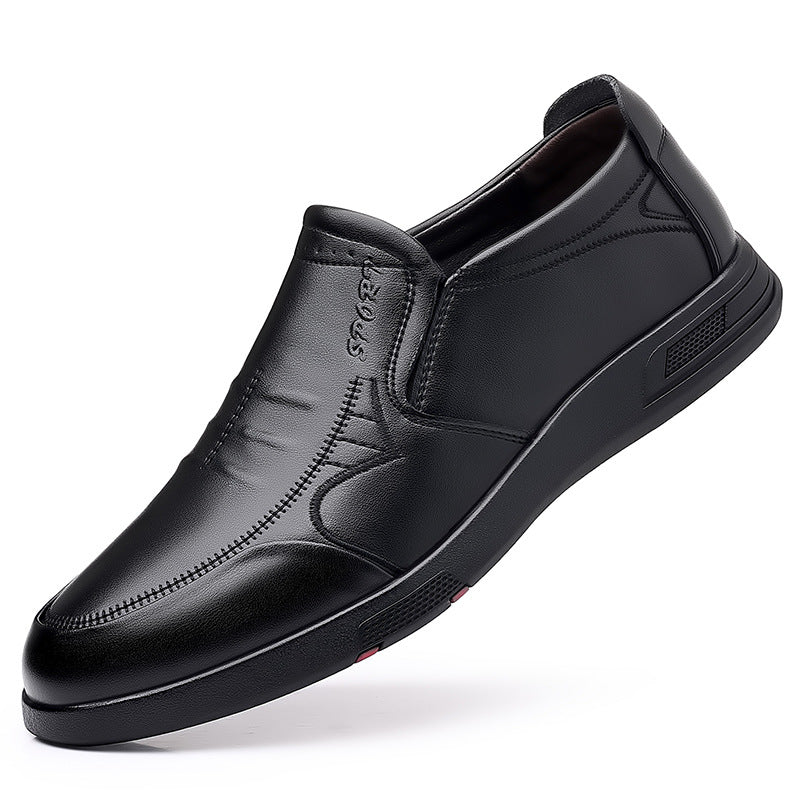 Men's Casual Leather Shoes, Men's 2026 Spring New Style, Versatile Shoes for Middle-Aged and Elderly Dads, Men's High-End Genuine Leather Loafers