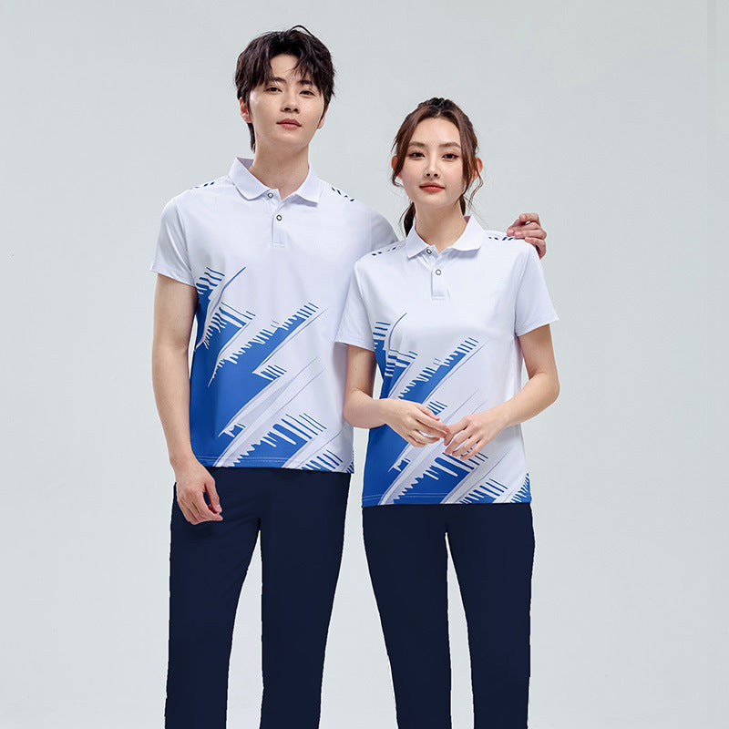 Sportswear suit Men's and Women's Summer Thin Quick-drying Short-sleeved Trousers Couple's Class Clothes plus size Group Aerobics Clothing