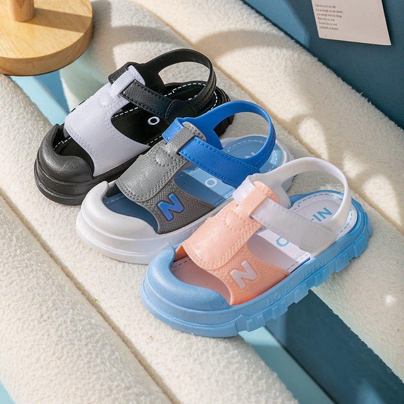 New Children's Sandals Summer Girls Boys Bathroom Home Non-slip Soft Bottom Cartoon Baby Sandals Sandals
