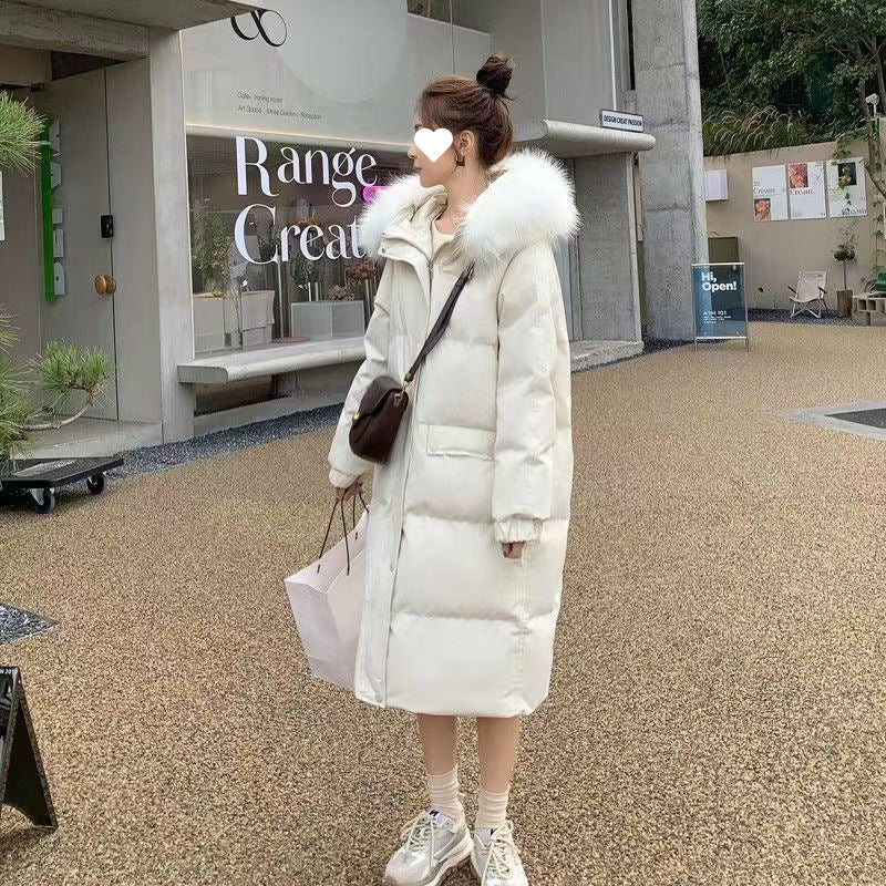 Women's Long Cotton Coat, Popular Style, Slimming, Petite Size, Trendy Ins Style, Winter 2025 New Women's Cotton Jacket