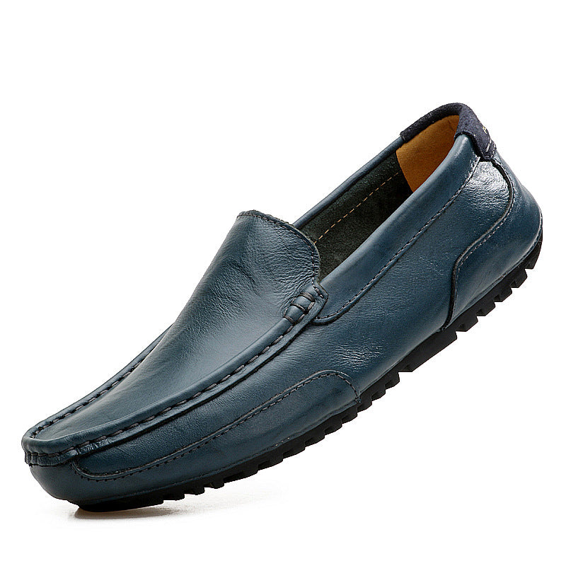 Men's Loafers 2026 Summer Genuine Leather Soft Surface Soft Sole Casual Men's Shoes Large Size 45 Slip-On Leather Shoes 46 47