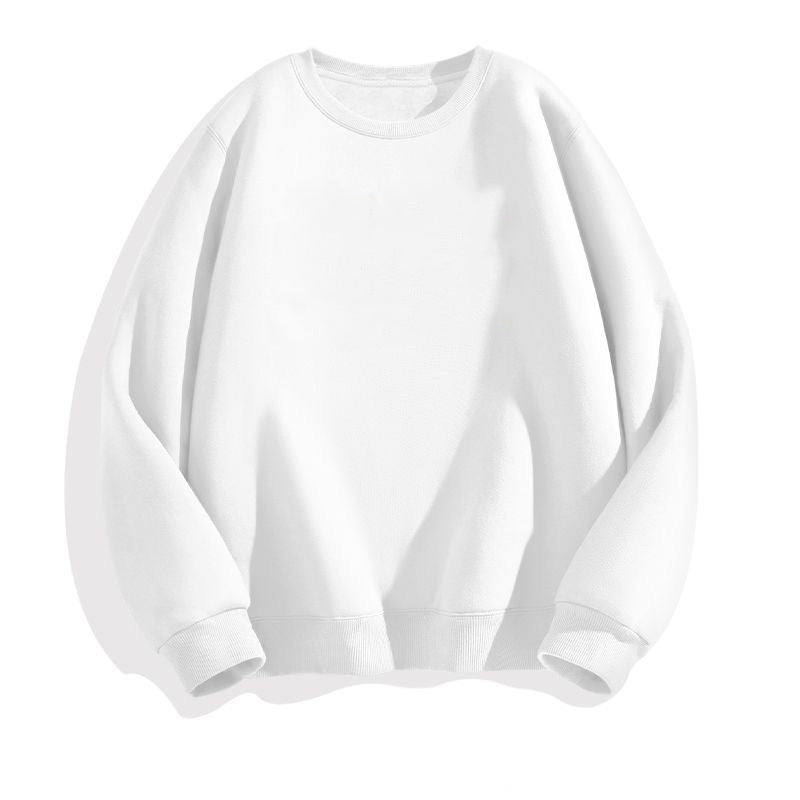 Factory Direct Sales Autumn and Winter Sweatshirts for Women Solid Color Long-Sleeved Round Neck Sweatshirts Korean Style Casual Loose Jacket Plus Size Women's Clothing