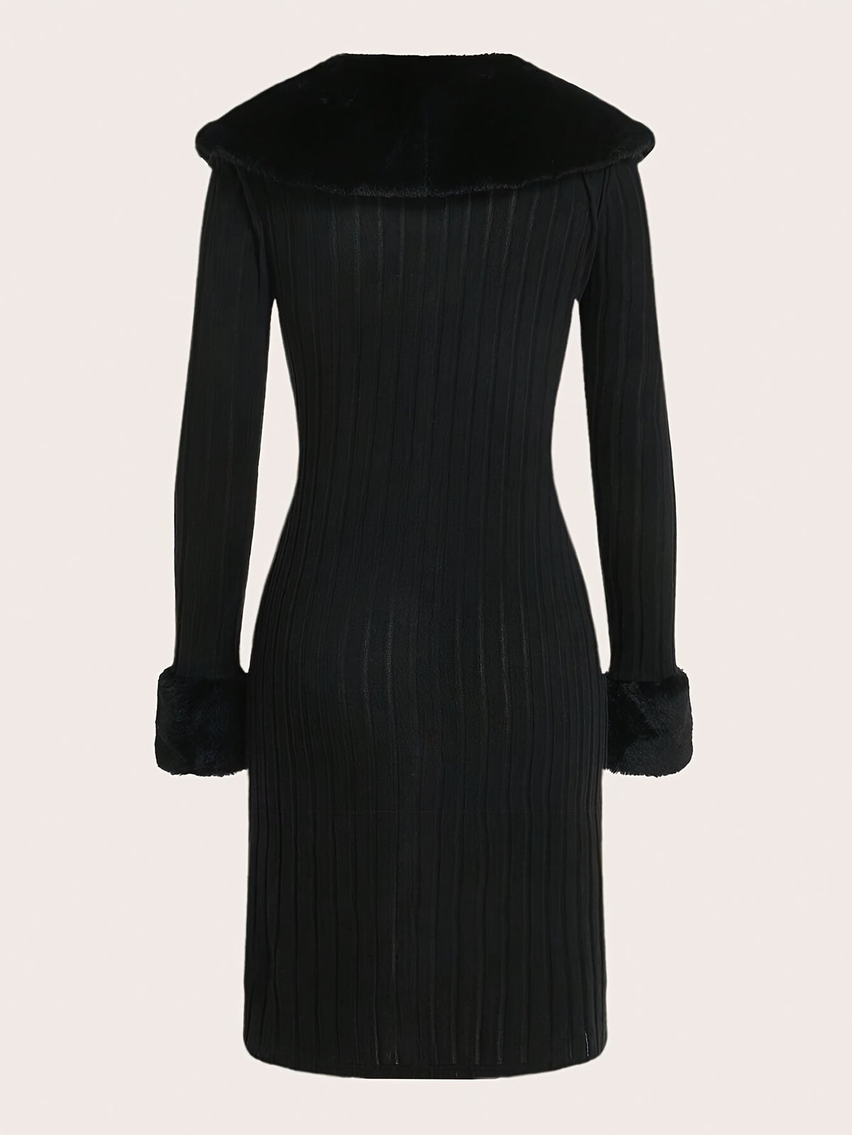 Cross-Border 2024 Autumn and Winter New Style Fur Collar Pure Color Fashionable Slim Fit Cardigan Knitwear Casual Top Windbreaker