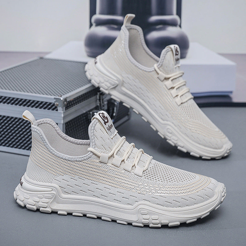 New Arrival All-Match Thin Men's Shoes Spring and Summer Lightweight Non-Slip Cloth Shoes Fly-Woven Breathable Sneakers Men's Shoes Casual sneaker