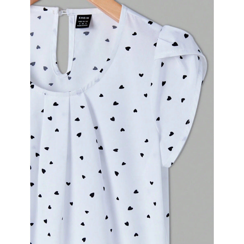 Cross-Border Export New Dropshipping Aliexpress Blouses Petal Sleeve Shirts