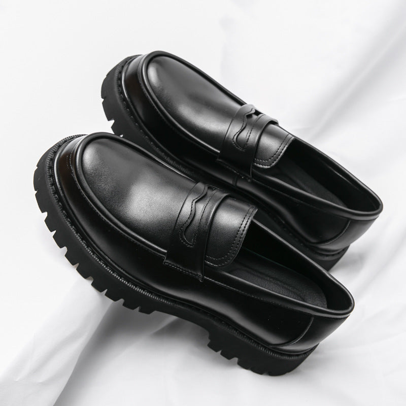 Men's Loafers Cross-Border 46 Large Size New Casual Shoes Fashionable Men's British Style Slip-On Business Formal Leather Shoes
