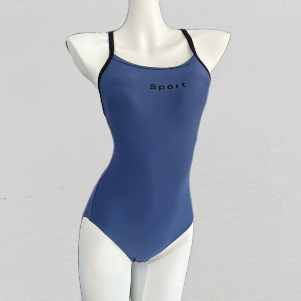 2025 New Swimsuit for Women, High-End Racing One-Piece Triangle Slimming Look Belly-Covering Swimsuit for Swimming Pools, Original
