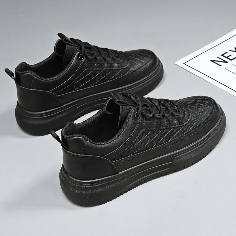 Spring Men's Shoes New Breathable White Shoes Men's Korean-style Trendy All-match Thick-soled Sports Casual Sneakers Trendy Shoes