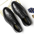 Men's Shoes New Style Business Formal Leather Shoes Men's Brogue Wedding Shoes Men