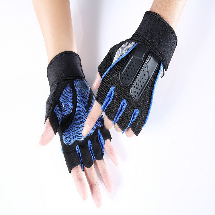 Wholesale Men's and Women's Fitness Gloves Half-Finger Breathable Cycling Dumbbell Equipment Training Extended Wrist Gloves Export Jsa1