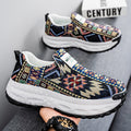Men's Versatile Printed Thick-Soled Slip-On Canvas Sneakers for Middle-Aged and Young Adults