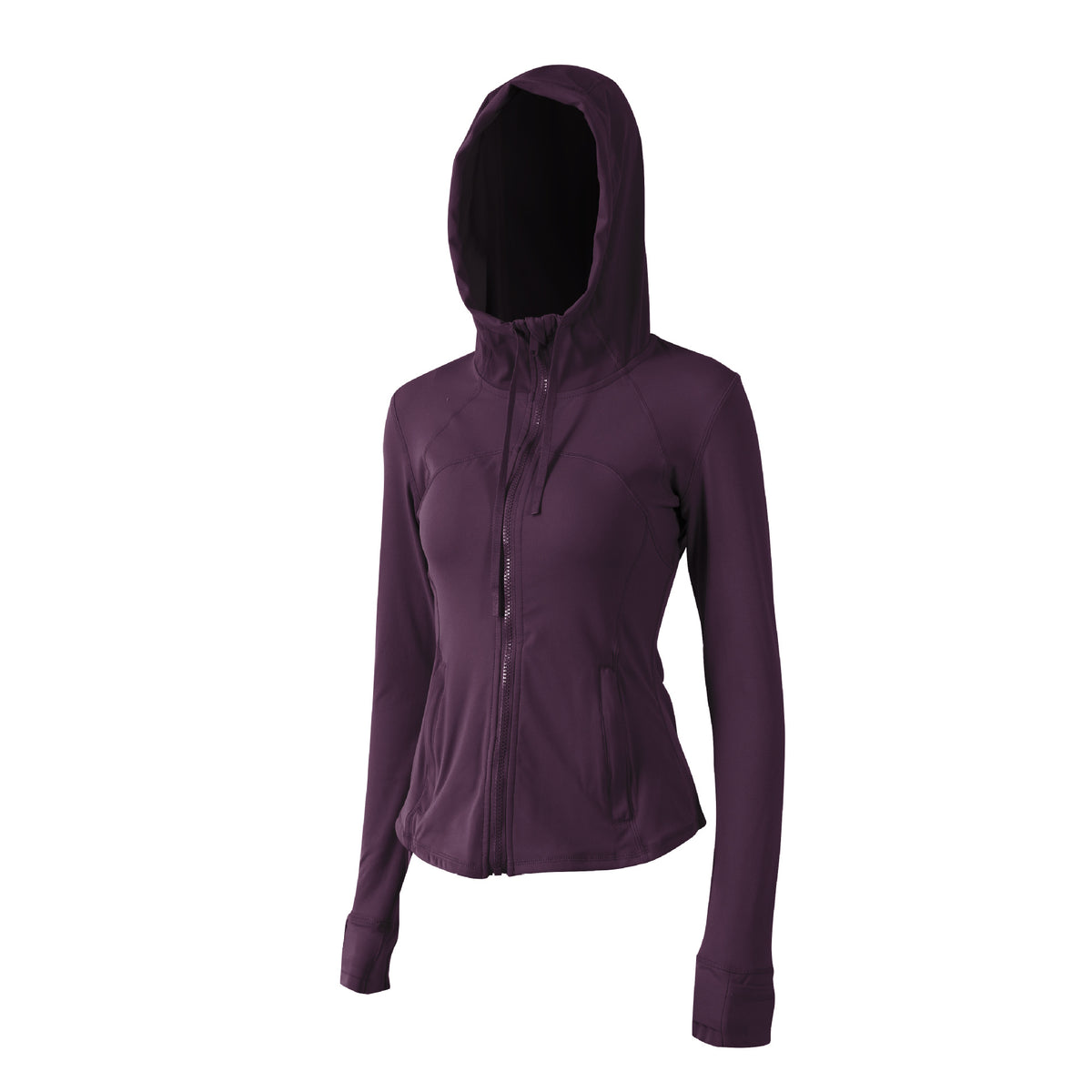 Autumn Yoga Clothing Hooded Fitness Hoodie Quick-drying Jacket Slim-fit Double-sided Scrusted Nylon Breathable Women's Sports Jacket
