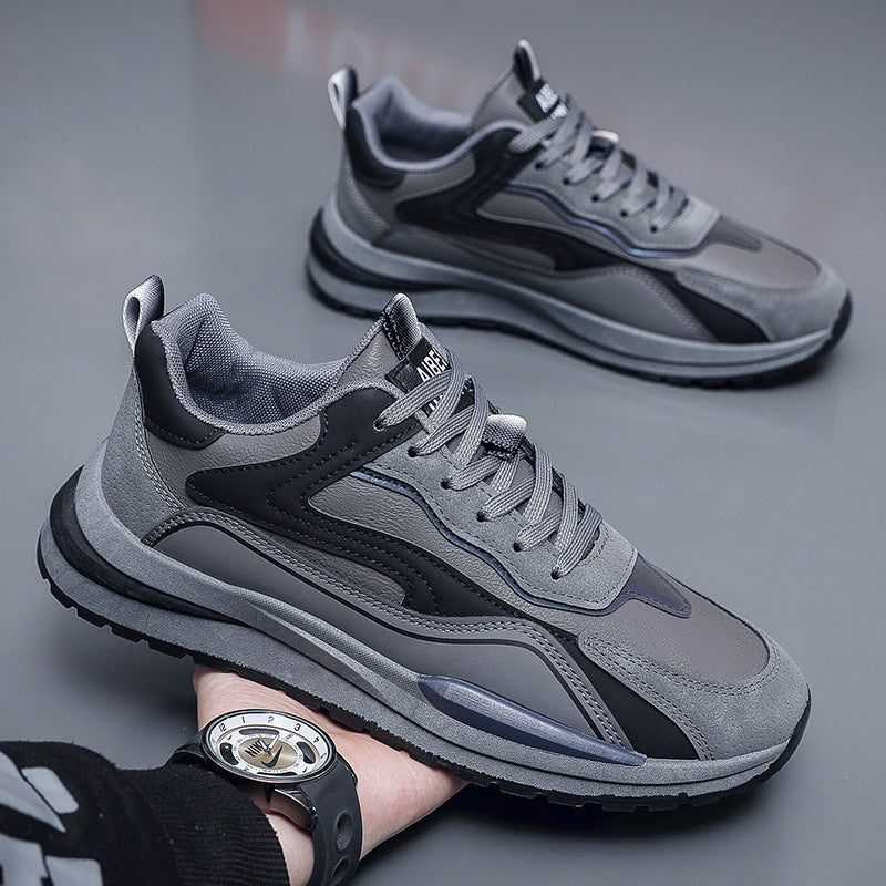 Spring New Breathable Casual Fashion Running Sneakers Trendy Versatile Thick-Soled Men's Dad Shoes