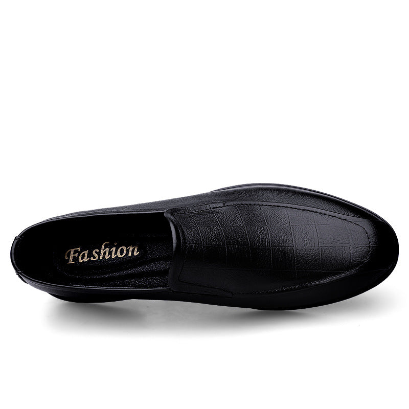 2023 autumn new men's loafers fashionable all-match breathable comfortable wide surface leather shoes for middle-aged work shoes