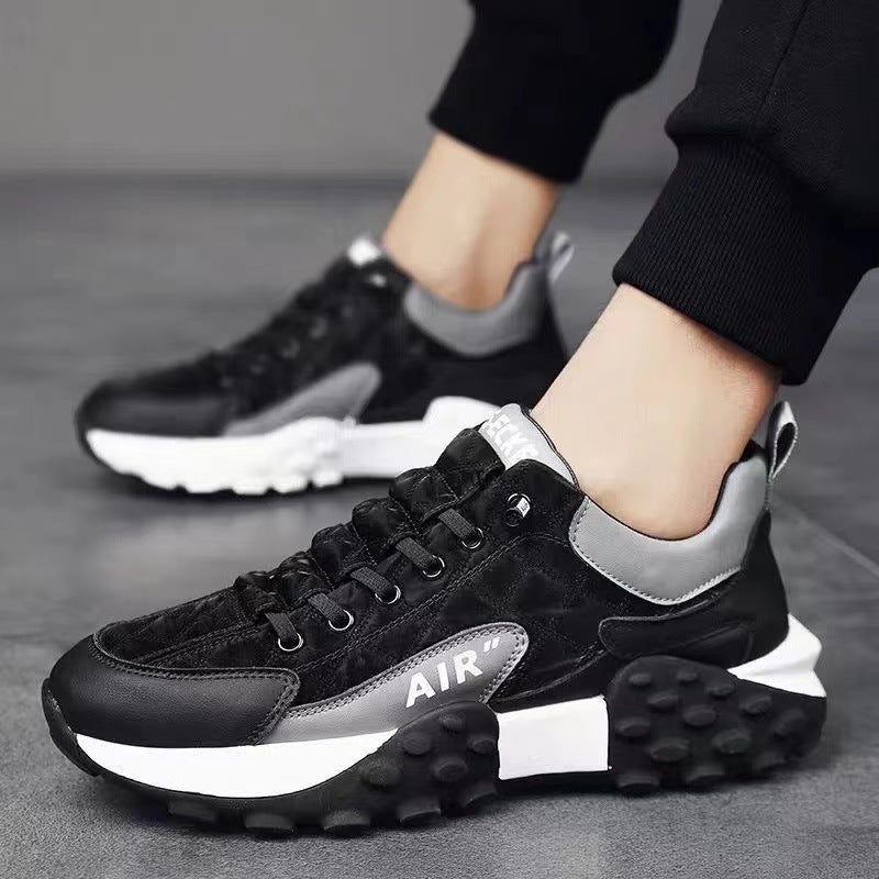 2025 Summer Men's Sports Shoes, Breathable Round-Toe Lace-Up Casual Shoes, Plastic Sole, Lightweight Mesh Lining