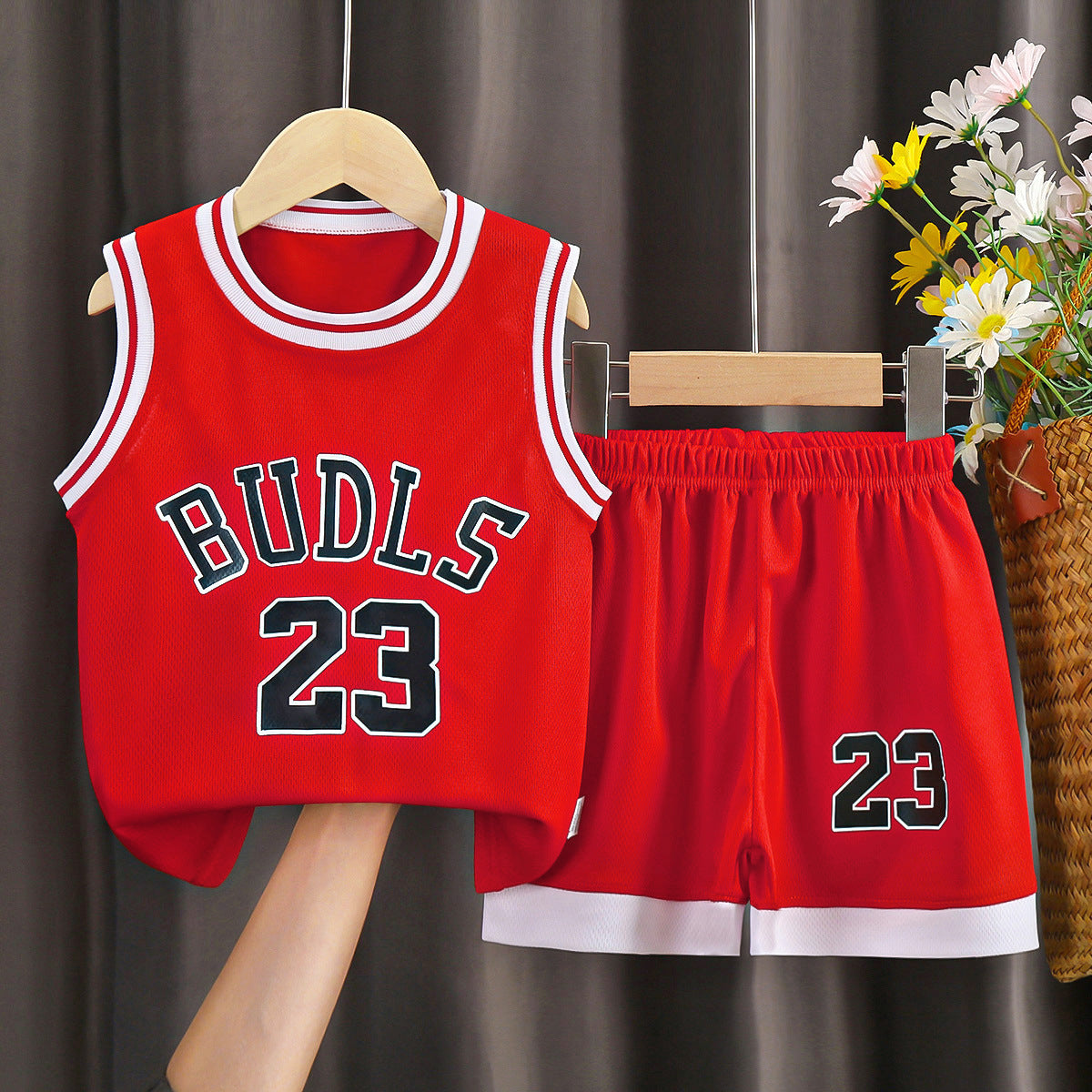 Children's short-sleeved ball suit boys sportswear girls quick-drying breathable shorts big children's children's clothing wholesale