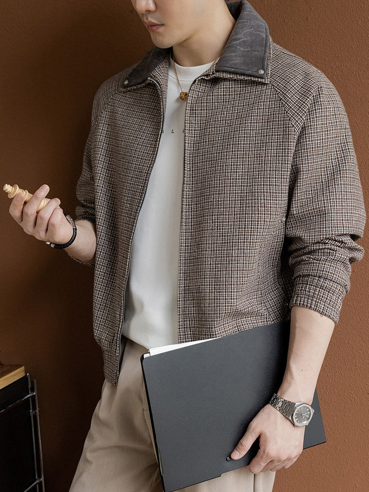Plus-Size Men's Trendy Lapel Jacket Coat for Big Guys, Loose Outerwear for Spring and Autumn, High-End Feel