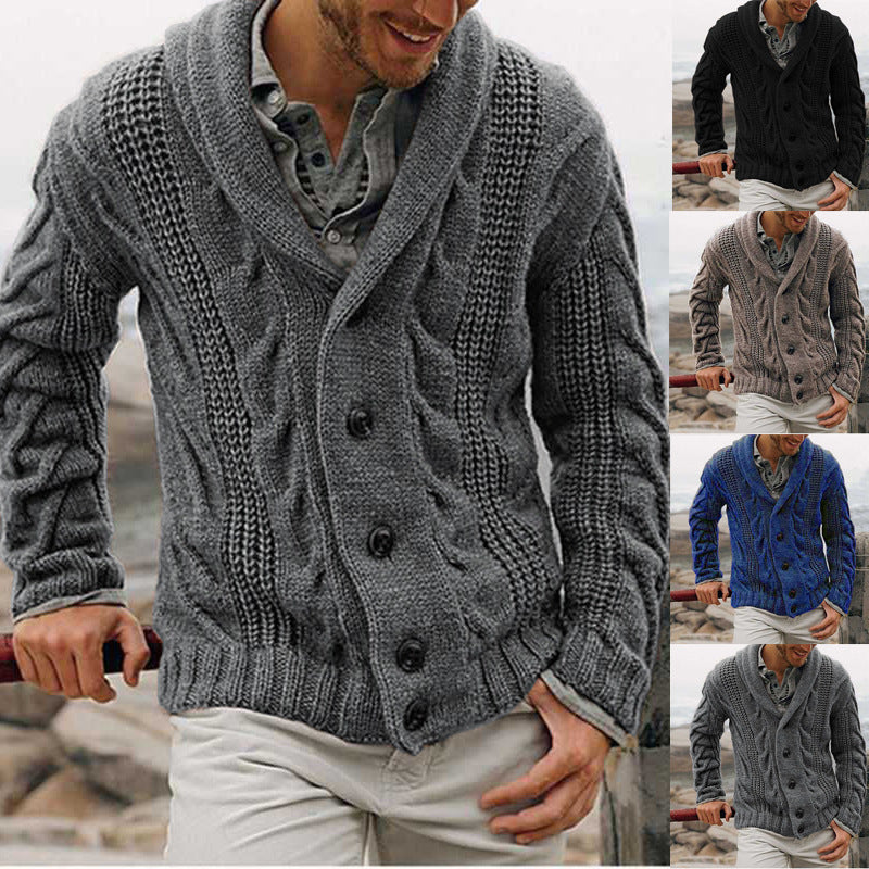 Foreign trade men's sweater men's coat 2024 autumn and winter new fashion men's knitted cardigan men's jacket men
