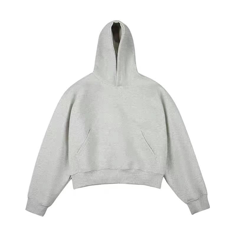 Short Chinese Cotton Composite Silver Fox Velvet Hoodie CLEANFIT Couple's Hoodie Custom Embroidered LOGO