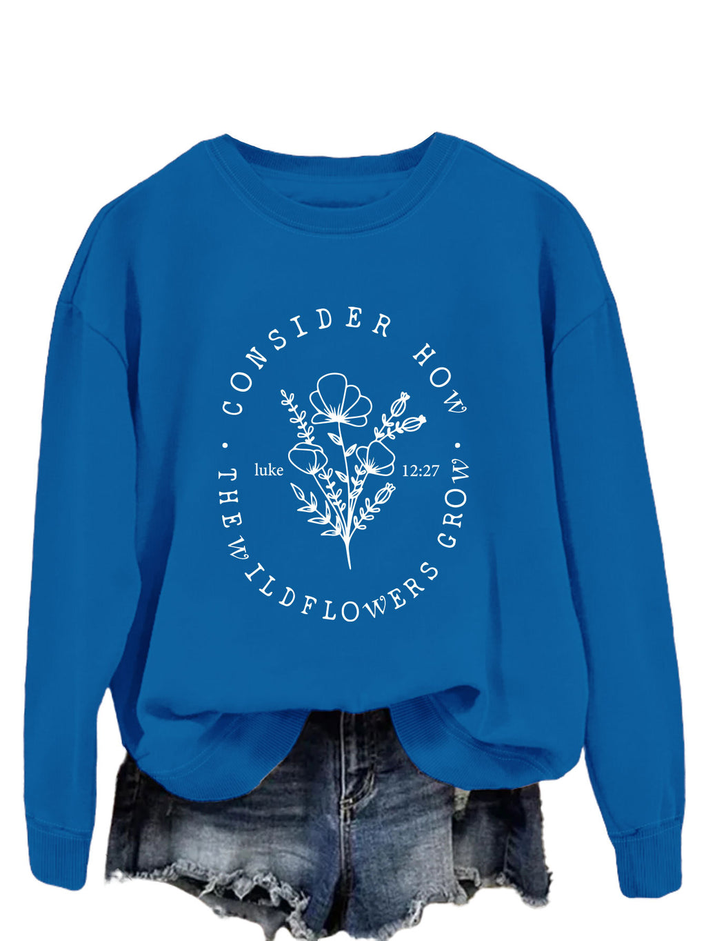 Amazon Fashion Top Consider How the Wildflowers Plaid Pullover Women's Sweatshirt New Style