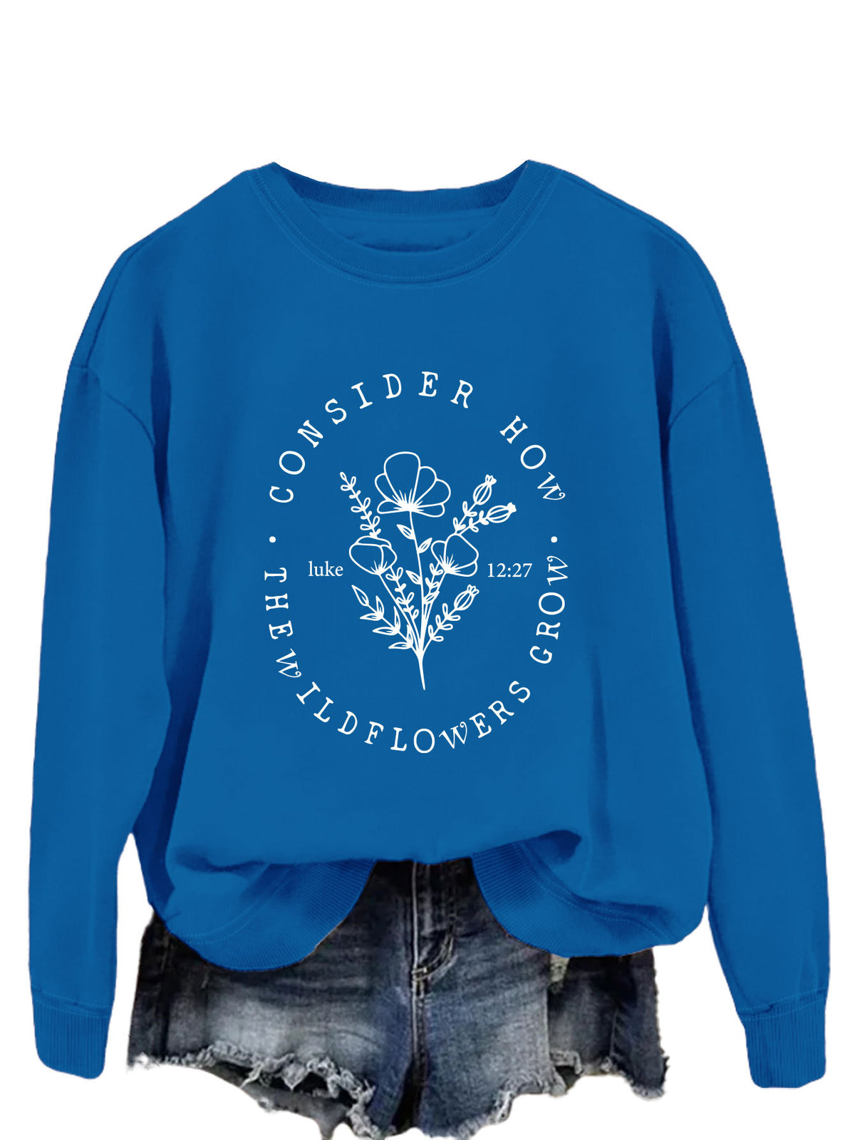 Amazon Fashion Top Consider How the Wildflowers Plaid Pullover Women's Sweatshirt New Style