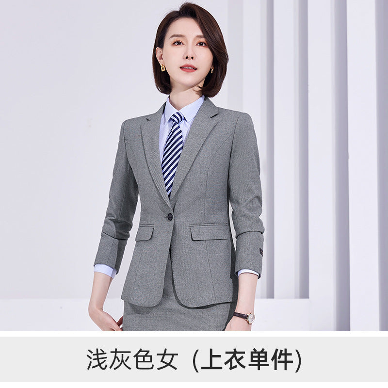 Men's and women's high-end business suit suit civil servant interview formal suit teacher business wear overalls customization